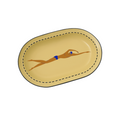 Large Serving Plate | Lane Swimmer Custard Cream