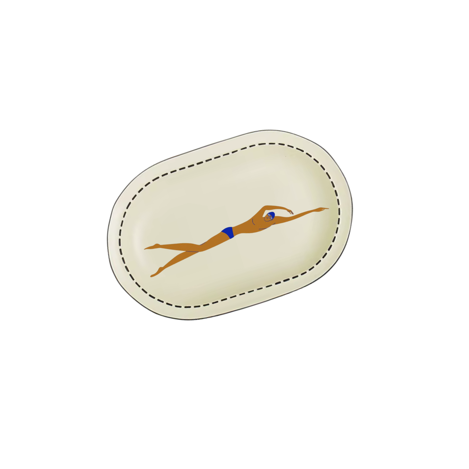 Large Serving Plate | Lane Swimmer
