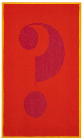 Question Mark Beach Towel in Orange