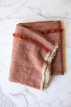 Load image into Gallery viewer, Heirloom Linen Throw | Terracotta Natural
