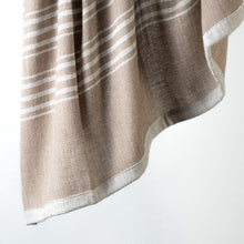 Load image into Gallery viewer, Stansborough Wool Certified Organic Bamboo Hem Throw Detail
