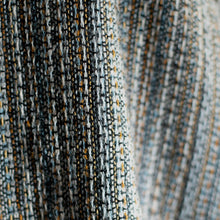 Load image into Gallery viewer, Stansborough Deckchair Alpaca Wool Black Blue Gold Throw Rug Detail Close Up

