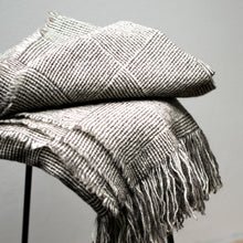 Load image into Gallery viewer, Stansborough Grey Natural Wool Blanket  Folded
