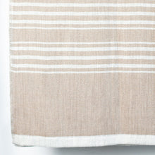 Load image into Gallery viewer, Stansborough Wool Certified Organic Bamboo Hem Throw Up Close
